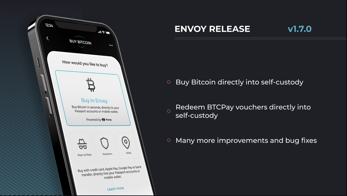 Envoy v1.7.0: Buy Bitcoin, Redeem BTCPay Vouchers & More