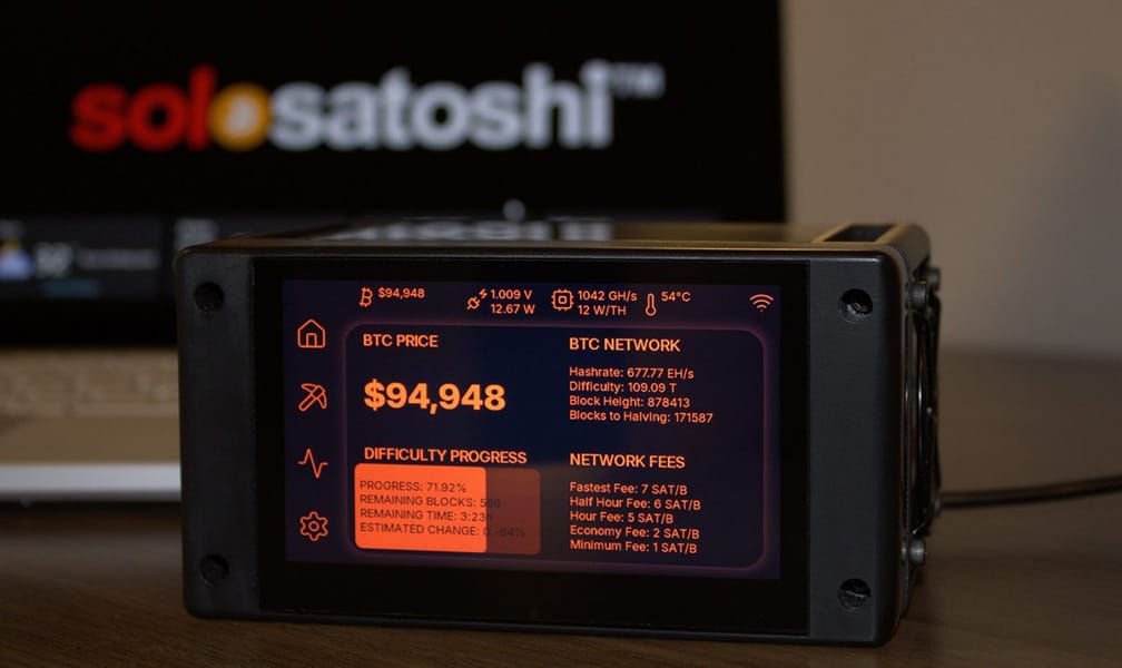 Solo Satoshi Introduces Bitaxe Touch Bitcoin Home Miner