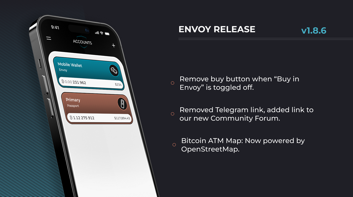 Envoy Wallet v1.8.6: Improvements and Fixes