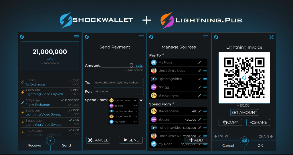 ShockWallet and Lightning.Pub Released for Public Testing