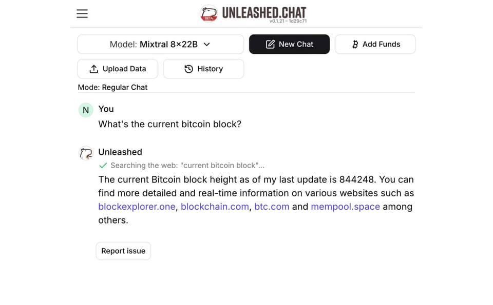 Unleashed.Chat v0.1.21: Internet Search