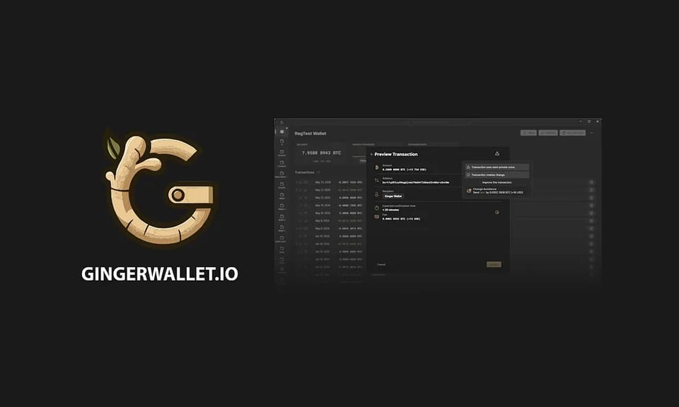 Ginger Wallet: Wasabi Wallet Fork with 'Compliant' Coinjoins