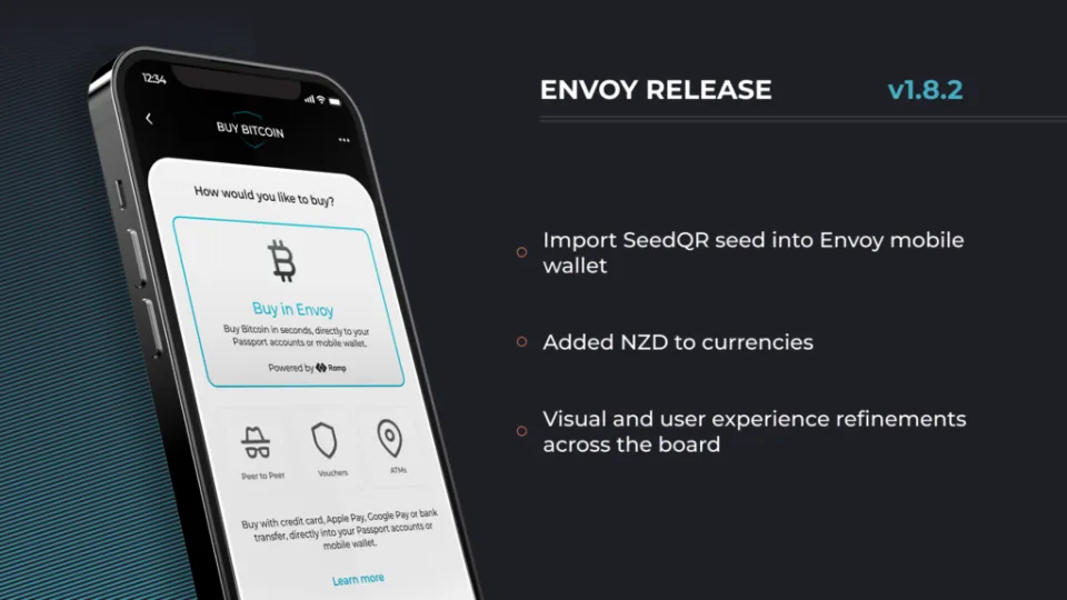 Envoy v1.8.2: SeedQR Import & More