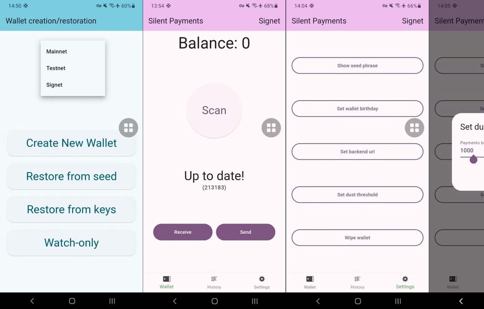 Dana Wallet: Mobile Silent Payments Wallet for Bitcoin Donations